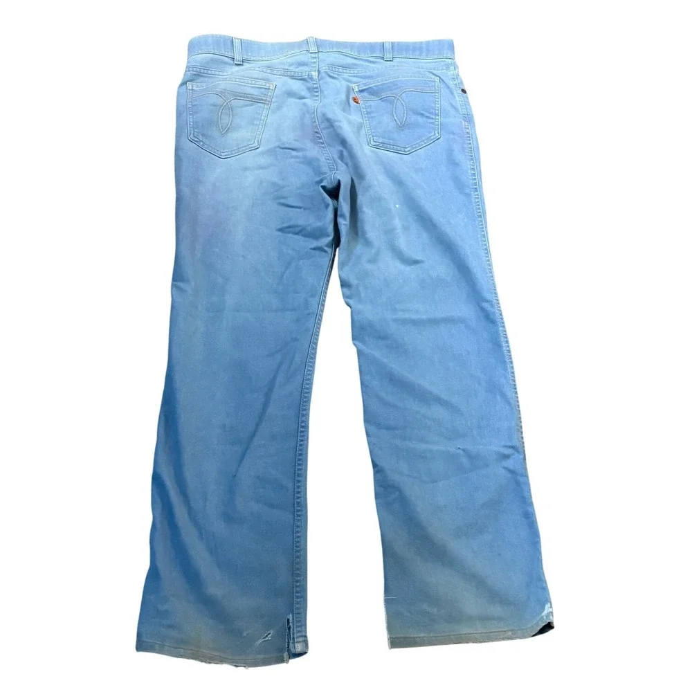 Vintage Levis Jeans Skosh More Room Orange Tab Light Wash USA‎ 36x28 Blue